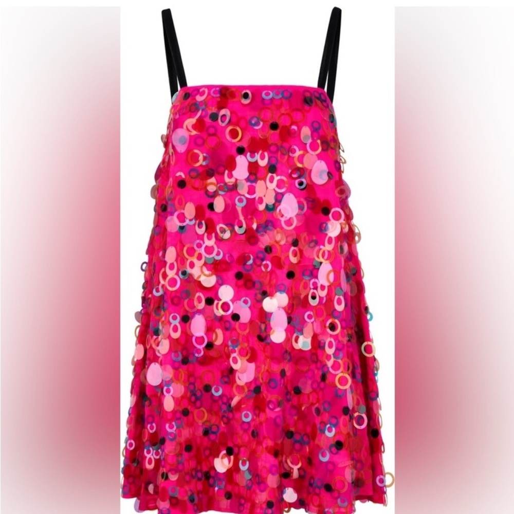 Wolf & Badger Raevynn Winnie Dress In Disc Sequins